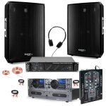 Pack sono dj 2360w platine cd gemini cdx - 2250i usb - table ibiza djm150usb - bt - ampli amp600 - mkii ...