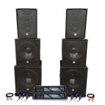 Pack sono double tours de son amplifi�es 5000w bi amplification table de mixage multi piste bluetooth ...