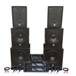 Pack sono double tours de son amplifies 5000w bi amplification table de mixage multi piste bluetooth ...