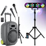 Pack sono enceinte portable bluetooth ibiza port8vhf - mkii - tws usb 400w 3 micros - supports enceintes ...