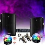 Pack sono karaok ampli stro bluetooth usb sd ltc mfa1200usb - bt - bl 2x50w - 2 enceintes ibiza 2x300w ...