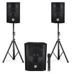Pack sono triphonique bm sonic 1208, caisson bi - amplifi 1000w - usb bluetooth, 30cm, 2 sat 8  2x200w, ...