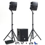Pack sonorisation dj complet bmsonic bms - 12 - array - bt 1000w, enceintes satellites, caisson de barre ...