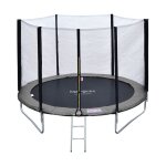 Pack premium trampoline 180cm r�versible gris / rose cairns + filet �chelle b�che et kit dancrage