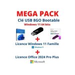Coffret complet windows 11 (version 2025) pro - 64 bits - produit original microsoft