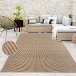 Paco home tapis dext�rieur imperm�able balcon salon boho motif uni aspect sisal beige 200x290 cm