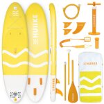 Paddle gonflable adulte jaune avec des accessoires de qualit - huiike stand up paddle avec pagaie en ...