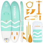 Paddle gonflable adulte vert avec des accessoires de qualit - huiike stand up paddle avec pagaie en ...