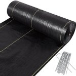 Paillage pour plante 1m x 25m 70g / mtoile de paillage anti - mauvaises herbes anti - uv avec 30 crampons ...