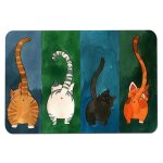 Paillasson bienvenue antid�rapant motif chat - tapis entr�e int�rieur ext�rieur s