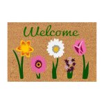 Paillasson de bienvenue en fibre de coco florale pour intrieur et extrieur tapis dextrieur pour entre ...