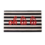 Paillasson dentr�e - fisura - oh l� l� - rayures noires et blanches - 70 x 40 cm - antid�rapant