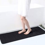 Paillasson dint�rieur antid�rapant 40 x 120 cm tapis dentr�e lavable en machine extra antid�rapant noir ...