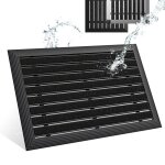 Paillasson ext�rieur 40x60 cm tapis dentr�e avec cadre en aluminium noir r�sistant � la pluie en fibres ...