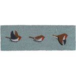 Paillasson en fibres de coco rouge gorge 75 x 25 cm