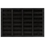 Paillasson rectangulaire caoutchouc et fibre de coco vidaxl