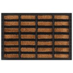 Paillasson - vidaxl - rectangulaire - caoutchouc et fibre de coco - 40x60 cm - antid�rapant