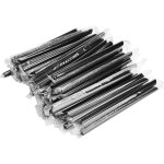 Paille  boire extra large en plastique jetable pour fournitures de smoothie au th au lait (noir)