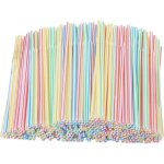 Pailles - flexibles - jetables - multicolores - 21 cm (1000 pcs)