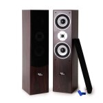 Paire denceintes hifi / home - cin�ma - ea700 - wal - 2x500w pmpo - bass reflex � 3 voies - noyer / acajou ...