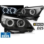 Paire de feux phares bmw e60 / e61 03 - 04 xenon angel eyes led ccfl noir - 40210069