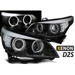 Paire de feux phares bmw e60 / e61 03 - 04 xenon angel eyes led noir - 40209897