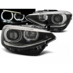 Paire de feux phares bmw serie 1 f20 / f21 de 2011 a 2014 angel eyes drl noir - 27361122
