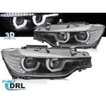 Paire de feux phares bmw serie 3 f30 / f31 11 - 15 angel eyes noir led drl dyn - 41147143