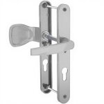 Paire de poign�es �troite b�quille et aileron aluminium bricard emetal 233 mm porte d?entr�e a cylindre ...
