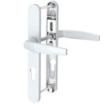 Paire de poignes troite bquille blanc 233 mm ensemble pour porte d?entre bricard emetal