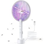 Palone raquette electrique insectes raquette moustique electrique 4000v rechargeable via usb tuer moustiques ...