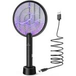 Palone tapette  mouches lectrique rechargeable 4000 v anti - insectes anti - insectes avec base noire ...
