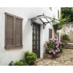 Palram - canopia - marquise de porte iris 174 x 125 xm noire