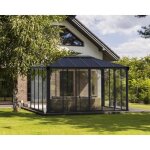 Palram ? canopia - tonnelle ferme ledro 3x4. 3 gris anthracite