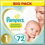 Pampers premium protection new baby taille 1 2  5 kg - 72 couches - jumbo pack