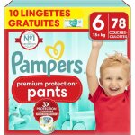Pampers premium protection pants taille 6 78 couches - culottes 15 + kg avec maintien 360� et mati�res ...