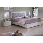 Panaca - ensemble lit 140x190cm avec leds + 2 chevets Panaca - ensemble lit 140x190cm avec leds + 2 chevets