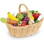 Panier de 24 fruits et légumes - jouet d?imitation panier de courses - idéal pour jouer À la marchande ... Panier de 24 fruits et légumes - jouet d?imitation panier de courses - idéal pour jouer À la marchande ...