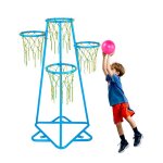 Panier de basket - ball enfants avec 4 paniers � 4 hauteurs - vevor - 3 ballons de basket pompe � air ...