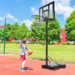 Panier de basket - ball portable avec roulettessupport hauteur r�glable de 230 � 304 cm pour enfants ...