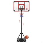 Panier de basket - ball - neche - hauteur r�glable 147 - 260cm - rouge - usage int�rieur / ext�rieur ...