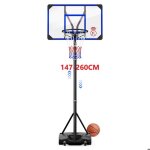 Panier de basket - ball sur pied hauteur rglable147 - 260cm portable pour enfant / adultes extrieur ...