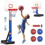 Panier basket enfant hauteur rglable 67 - 140cm avec 4 balles et pompe  air panier de basket - ball ...