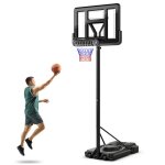 Panier de basketball adulte sur pied costway - 12 niveaux hauteurs 232 - 305m - panneau arri�re incassable ...