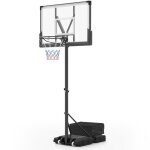 Panier de basketball sur pied costway - hauteur r�glable 125 - 305cm - panneau arri�re - base remplissable ...
