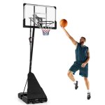 Panier de basketball sur pied costway - hauteur rglable 150 - 305 cm - panneau arrire en pc - plaque ...