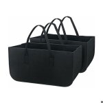Panier à bois en feutre pour intérieur grand sac respirant avec poignées idéal pour le rangement du bois ... Panier à bois en feutre pour intérieur grand sac respirant avec poignées idéal pour le rangement du bois ...