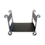 Panier  bches de chemine couleur noir porte range bches en fer forg - 60 x 45 x largeur 50 cm