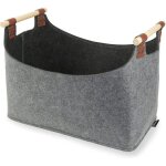 Panier à bûches en feutre pliable avec 2 poignéesrangement pour bois de cheminéejournaux et jouetsgris ... Panier à bûches en feutre pliable avec 2 poignéesrangement pour bois de cheminéejournaux et jouetsgris ...