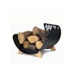 Panier à bûches - granulebox - acier noir - bois massif - 47cm x 36cm x 43cm Panier à bûches - granulebox - acier noir - bois massif - 47cm x 36cm x 43cm